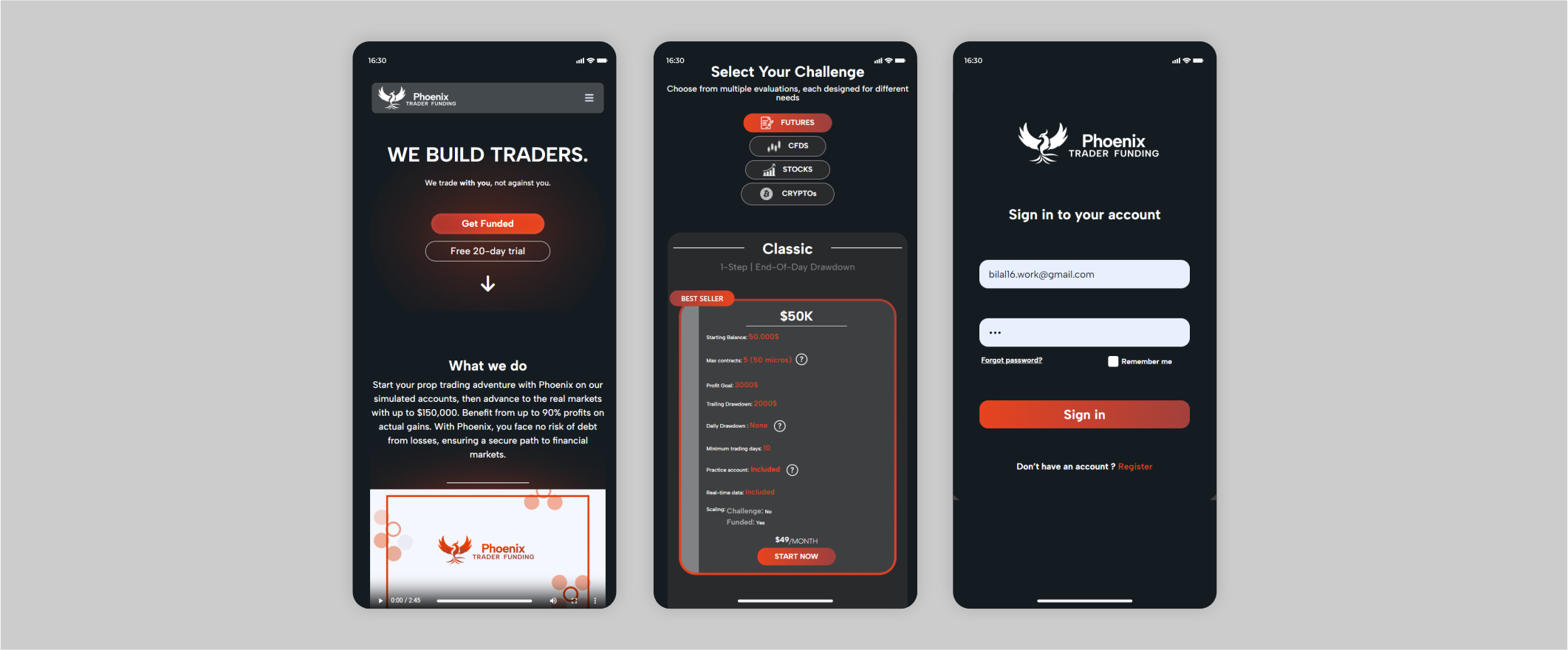 Cryptocurrency Trading Platform_sketch, wireframes, mockup